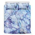Blue Marble Print Duvet Cover Bedding Set