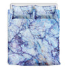 Blue Marble Print Duvet Cover Bedding Set