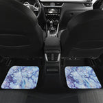 Blue Marble Print Front and Back Car Floor Mats