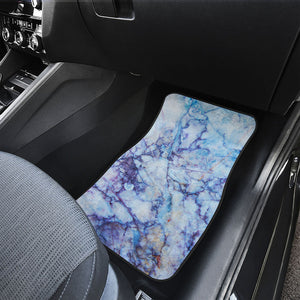 Blue Marble Print Front and Back Car Floor Mats