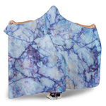 Blue Marble Print Hooded Blanket