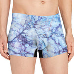 Blue Marble Print Men's Boxer Briefs