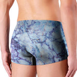Blue Marble Print Men's Boxer Briefs