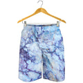 Blue Marble Print Men's Shorts