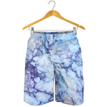 Blue Marble Print Men's Shorts