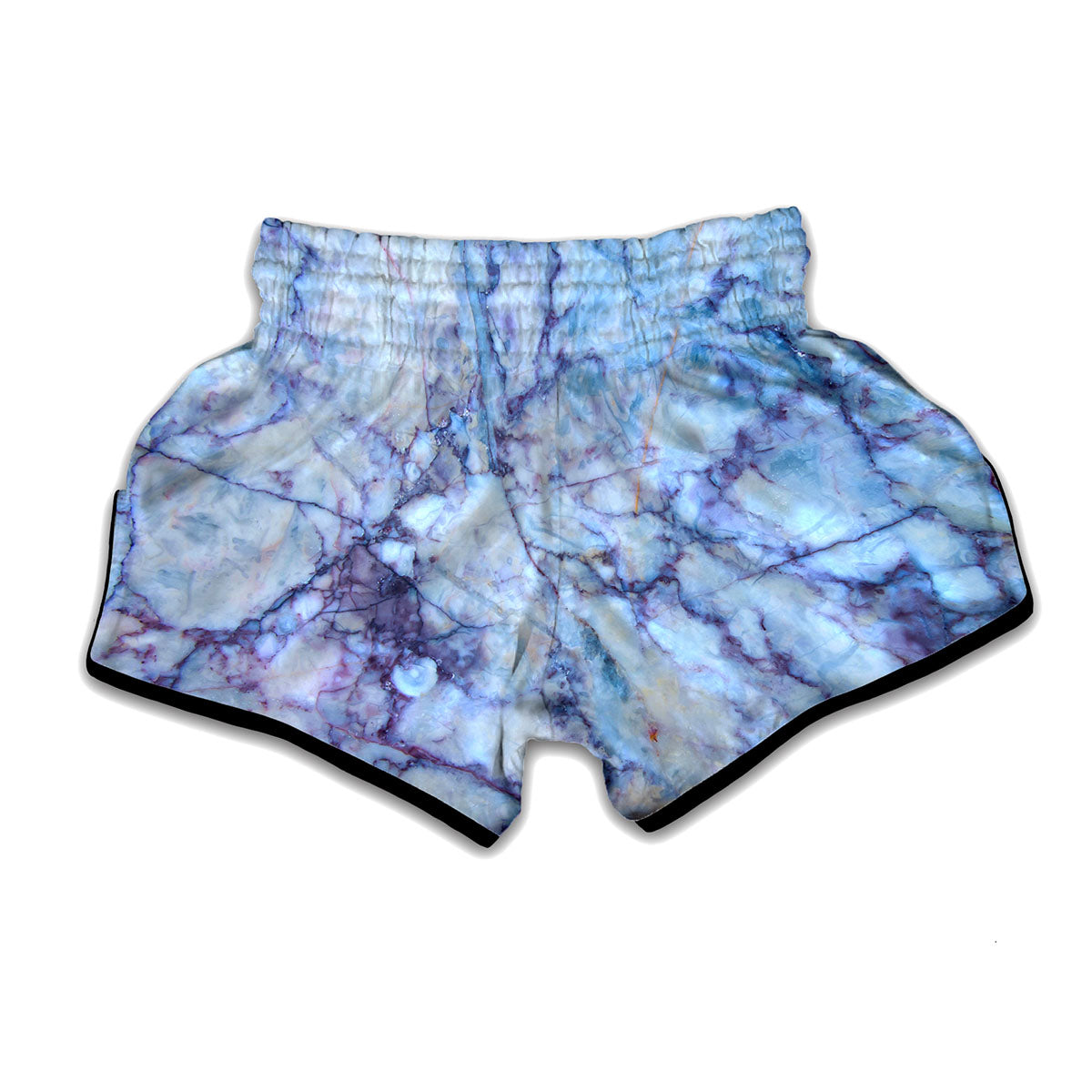 Blue Marble Print Muay Thai Boxing Shorts