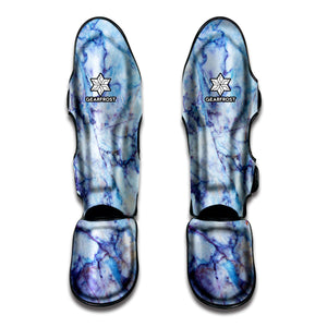 Blue Marble Print Muay Thai Shin Guard