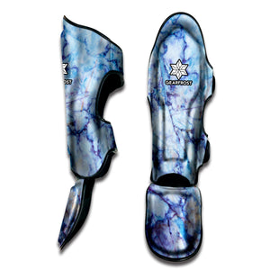 Blue Marble Print Muay Thai Shin Guard