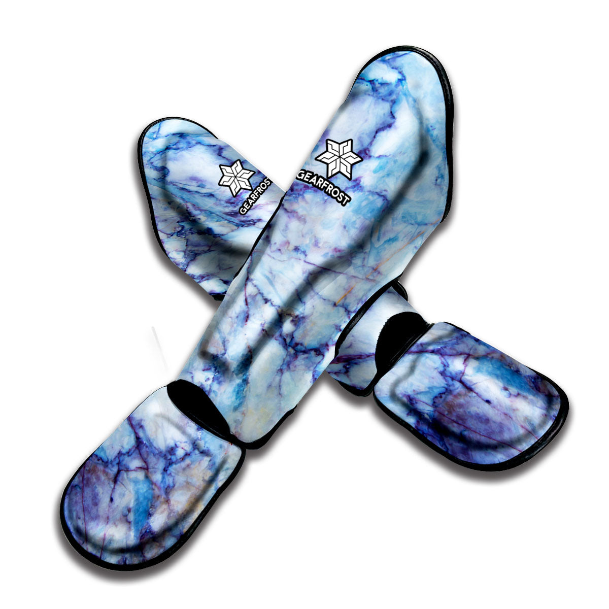 Blue Marble Print Muay Thai Shin Guard