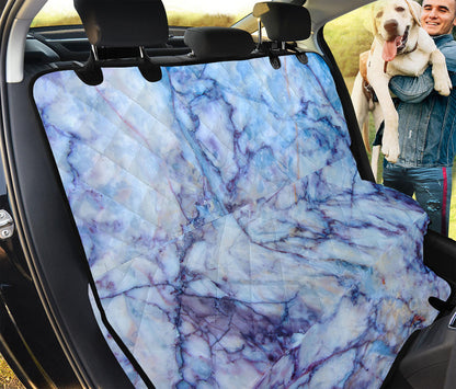 Blue Marble Print Pet Car Back Seat Cover