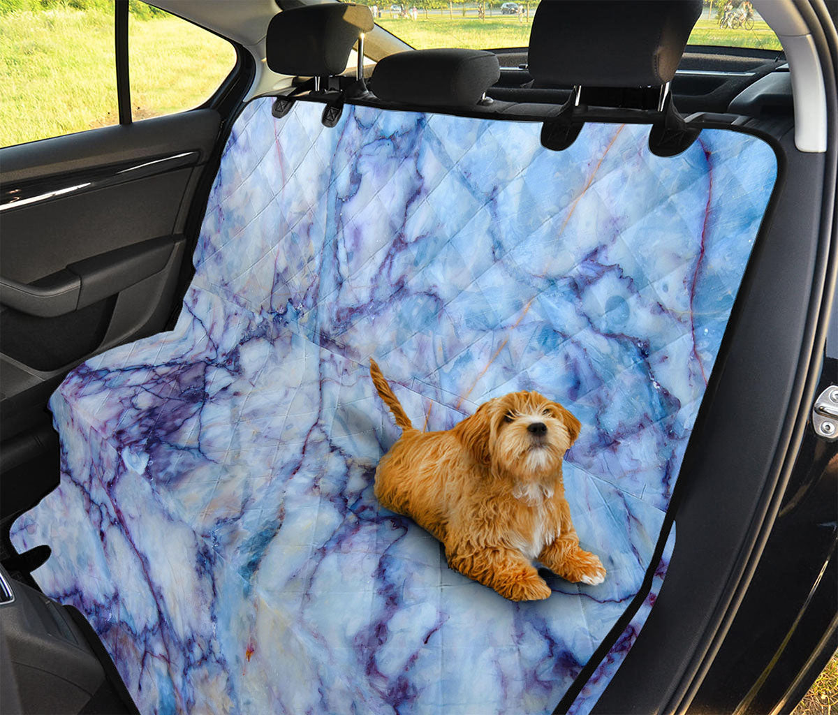 Blue Marble Print Pet Car Back Seat Cover