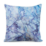 Blue Marble Print Pillow Cover
