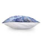 Blue Marble Print Pillow Cover