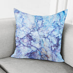 Blue Marble Print Pillow Cover