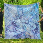 Blue Marble Print Quilt