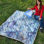 Blue Marble Print Quilt