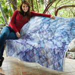 Blue Marble Print Quilt