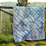 Blue Marble Print Quilt