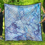 Blue Marble Print Quilt