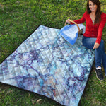 Blue Marble Print Quilt