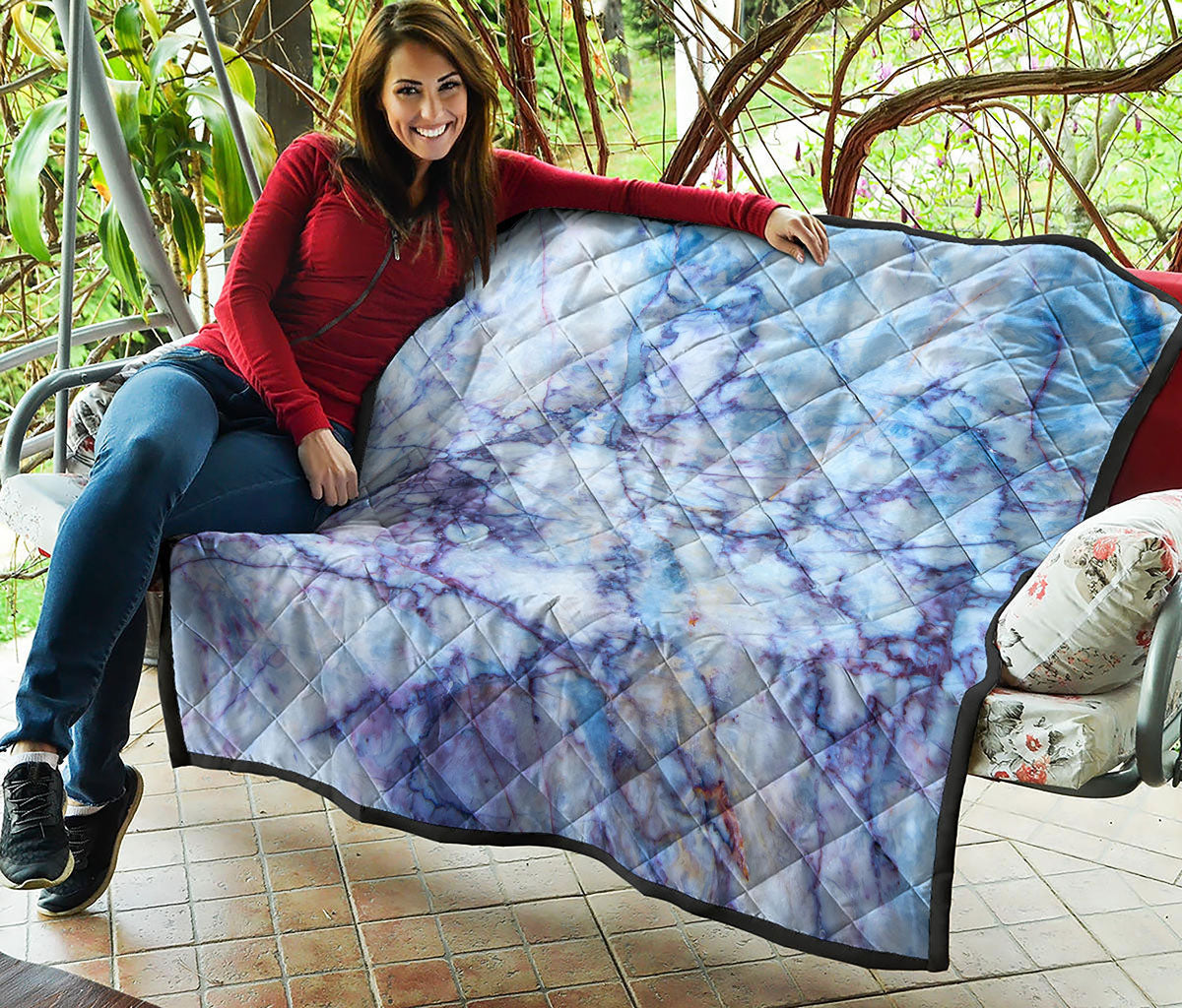 Blue Marble Print Quilt