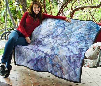Blue Marble Print Quilt