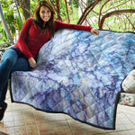 Blue Marble Print Quilt