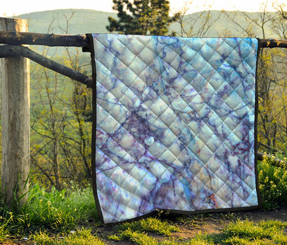 Blue Marble Print Quilt