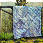 Blue Marble Print Quilt