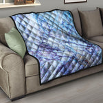 Blue Marble Print Quilt
