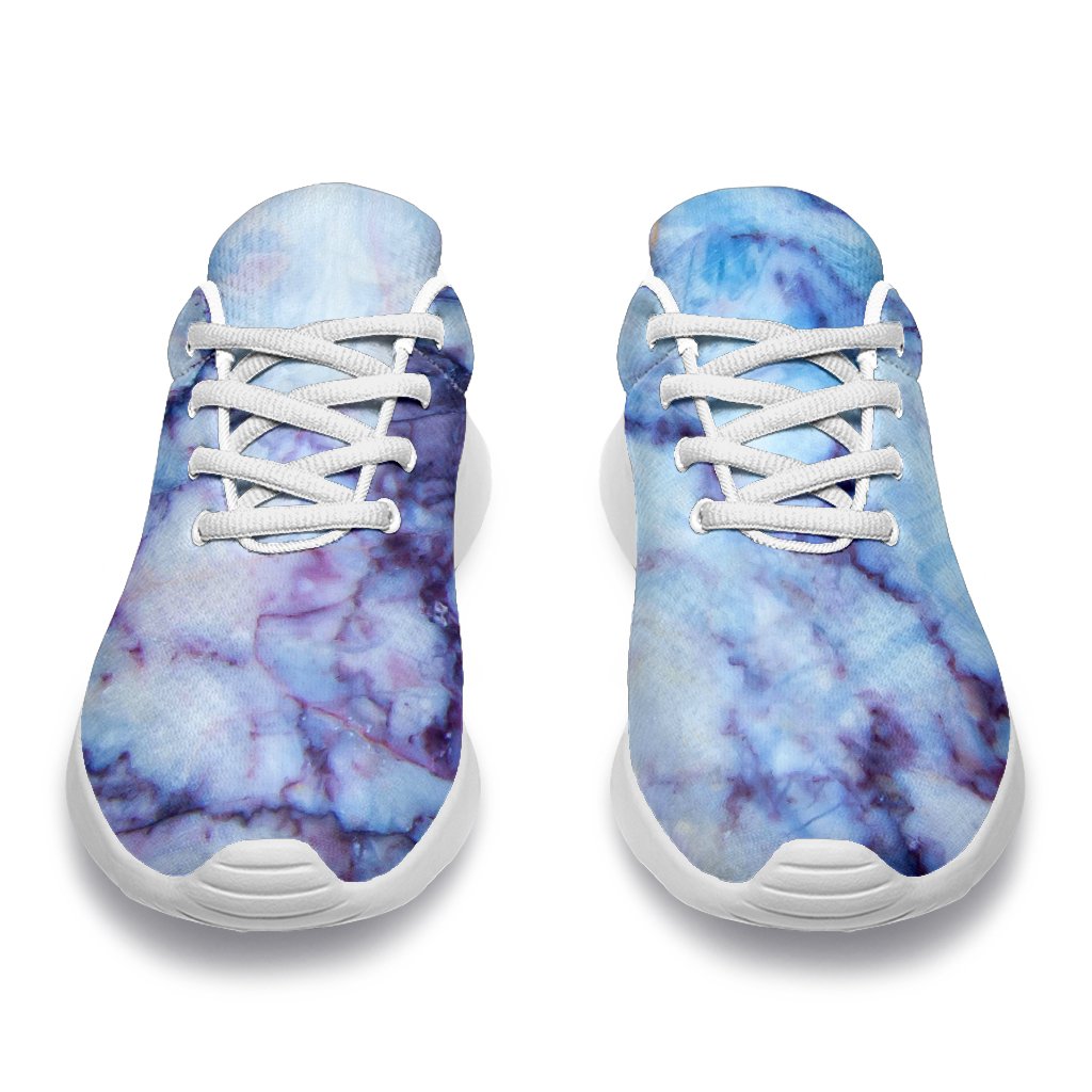 Blue Marble Print Sport Shoes GearFrost