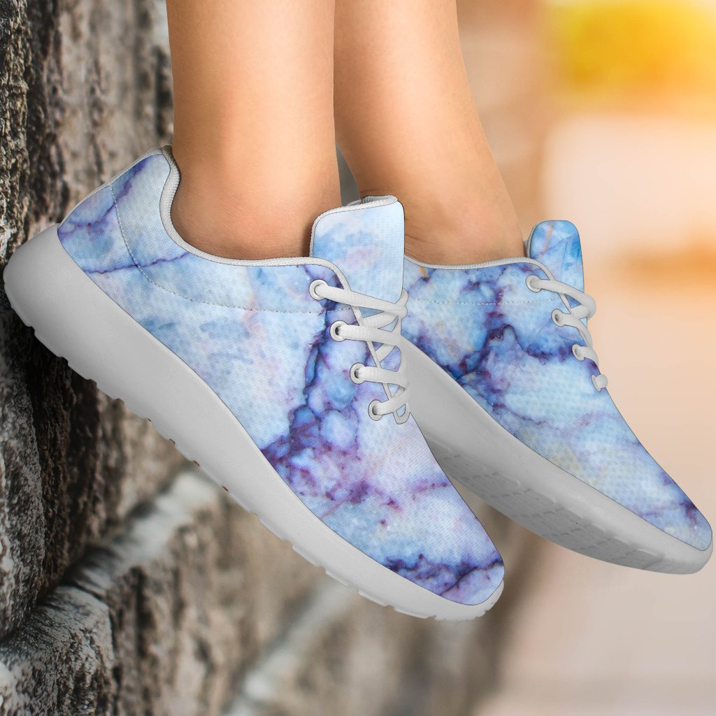 Blue Marble Print Sport Shoes GearFrost