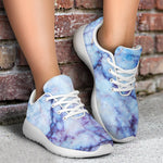 Blue Marble Print Sport Shoes GearFrost