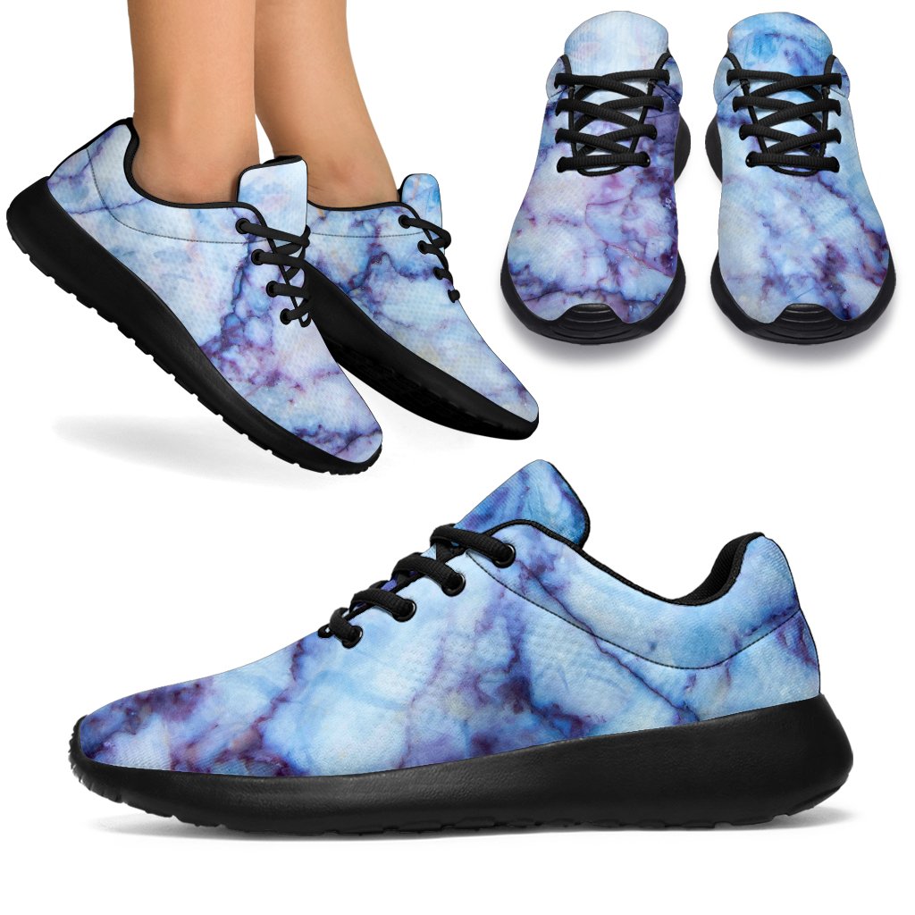 Blue Marble Print Sport Shoes GearFrost