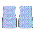 Blue Mermaid Scales Pattern Print Front Car Floor Mats