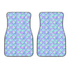 Blue Mermaid Scales Pattern Print Front Car Floor Mats