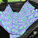 Blue Mermaid Scales Pattern Print Pet Car Back Seat Cover