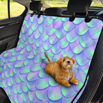 Blue Mermaid Scales Pattern Print Pet Car Back Seat Cover