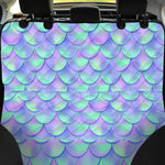 Blue Mermaid Scales Pattern Print Pet Car Back Seat Cover