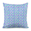 Blue Mermaid Scales Pattern Print Pillow Cover