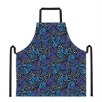 Blue Monarch Butterfly Wings Print Apron