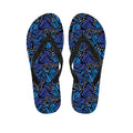 Blue Monarch Butterfly Wings Print Flip Flops