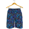 Blue Monarch Butterfly Wings Print Men's Shorts