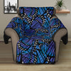 Blue Monarch Butterfly Wings Print Recliner Protector