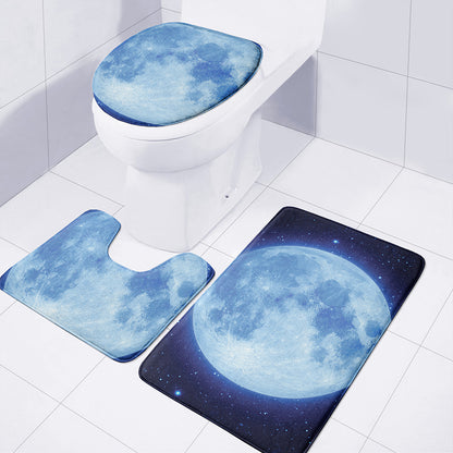 Blue Moon Print 3 Piece Bath Mat Set