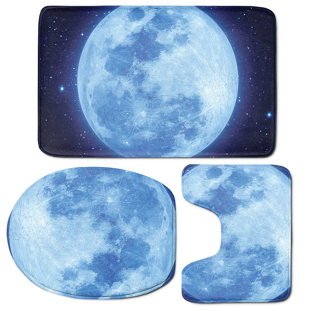 Blue Moon Print 3 Piece Bath Mat Set