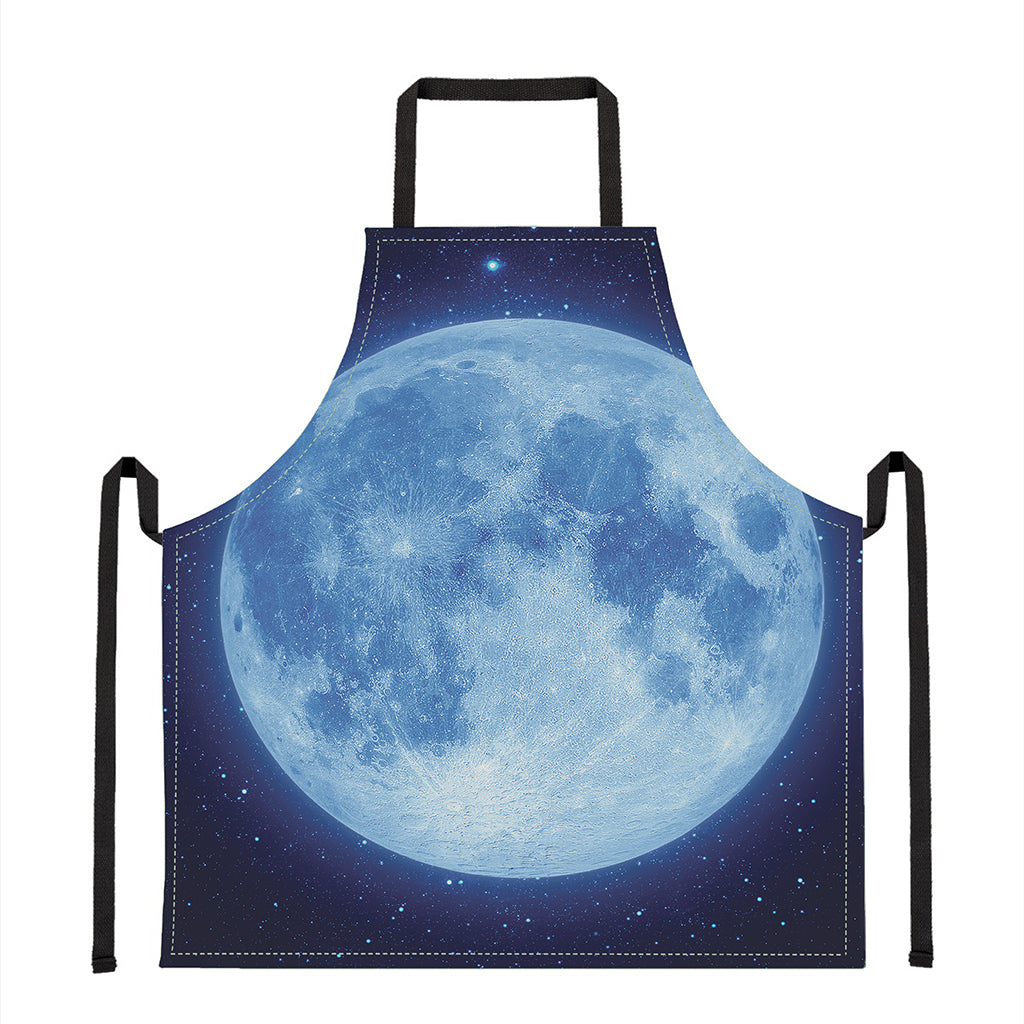 Blue Moon Print Apron