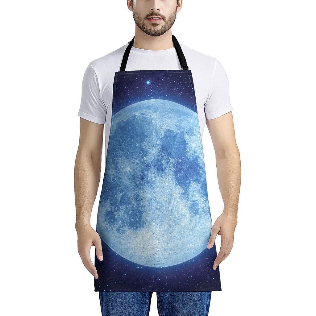 Blue Moon Print Apron