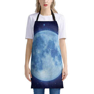 Blue Moon Print Apron