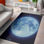 Blue Moon Print Area Rug